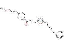 4-(3-methoxypropyl)-1-{3-[5-(4-phenylbutyl)-1,3,4-oxadiazol-2-yl]propanoyl}piperidine