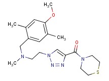 (4-methoxy-2,5-dimethylbenzyl)methyl{2-[4-(4-thiomorpholinylcarbonyl)-1H-1,2,3-triazol-1-yl]ethyl}amine