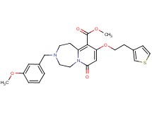 methyl 3-(3-methoxybenzyl)-7-oxo-9-[2-(3-thienyl)ethoxy]-1,2,3,4,5,7-hexahydropyrido[1,2-d][1,4]diazepine-10-carboxylate