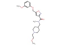 N-{[1-(2-methoxyethyl)-4-piperidinyl]methyl}-5-[(3-methoxyphenoxy)methyl]-N-methyl-3-isoxazolecarboxamide