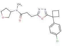3-{5-[1-(4-chlorophenyl)cyclobutyl]-1,3,4-oxadiazol-2-yl}-N-methyl-N-(tetrahydro-3-furanyl)propanamide