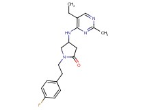 4-[(5-ethyl-2-methylpyrimidin-4-yl)amino]-1-[2-(4-fluorophenyl)ethyl]pyrrolidin-2-one