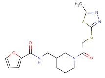 N-[(1-{2-[(5-methyl-1,3,4-thiadiazol-2-yl)thio]acetyl}piperidin-3-yl)methyl]-2-furamide