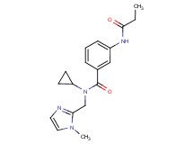 N-cyclopropyl-N-[(1-methyl-1H-imidazol-2-yl)methyl]-3-(propionylamino)benzamide