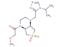 (4aS*,7aR*)-1-[(4-isopropyl-4H-1,2,4-triazol-3-yl)methyl]-4-(methoxyacetyl)octahydrothieno[3,4-b]pyrazine 6,6-dioxide