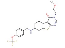 3-(2-methoxyethyl)-7-{[4-(trifluoromethoxy)benzyl]amino}-5,6,7,8-tetrahydro[1]benzothieno[2,3-d]pyrimidin-4(3H)-one