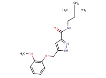 N-(3,3-dimethylbutyl)-5-[(2-methoxyphenoxy)methyl]-1H-pyrazole-3-carboxamide