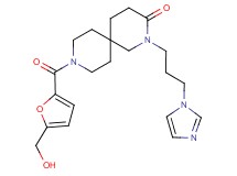 9-[5-(hydroxymethyl)-2-furoyl]-2-[3-(1H-imidazol-1-yl)propyl]-2,9-diazaspiro[5.5]undecan-3-one