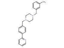 1-(3-methylbenzyl)-4-[4-(2-pyridinyl)benzyl]piperazine