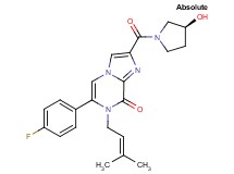 6-(4-fluorophenyl)-2-{[(3S)-3-hydroxypyrrolidin-1-yl]carbonyl}-7-(3-methylbut-2-en-1-yl)imidazo[1,2-a]pyrazin-8(7H)-one