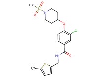 3-chloro-4-{[1-(methylsulfonyl)-4-piperidinyl]oxy}-N-[(5-methyl-2-thienyl)methyl]benzamide