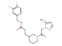 N-(3,4-difluorobenzyl)-3-{1-[(5-methyl-1H-pyrazol-1-yl)acetyl]piperidin-3-yl}propanamide
