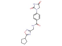 N-[(5-cyclopentyl-1,2,4-oxadiazol-3-yl)methyl]-4-(2,4-dioxo-1-imidazolidinyl)benzamide