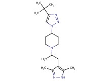 4-(4-tert-butyl-1H-1,2,3-triazol-1-yl)-1-[2-(3,5-dimethyl-1H-pyrazol-4-yl)-1-methylethyl]piperidine bis(trifluoroacetate)