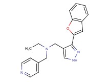 N-{[3-(1-benzofuran-2-yl)-1H-pyrazol-4-yl]methyl}-N-(4-pyridinylmethyl)ethanamine