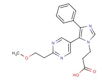 3-{5-[2-(2-methoxyethyl)-5-pyrimidinyl]-4-phenyl-1H-imidazol-1-yl}propanoic acid