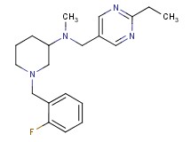 N-[(2-ethyl-5-pyrimidinyl)methyl]-1-(2-fluorobenzyl)-N-methyl-3-piperidinamine