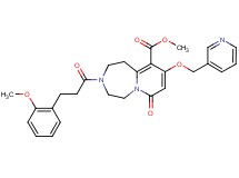 methyl 3-[3-(2-methoxyphenyl)propanoyl]-7-oxo-9-(3-pyridinylmethoxy)-1,2,3,4,5,7-hexahydropyrido[1,2-d][1,4]diazepine-10-carboxylate