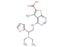 4-{[2-(diethylamino)-2-(2-furyl)ethyl]amino}-5-methylthieno[2,3-d]pyrimidine-6-carboxylic acid