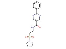 2-phenyl-N-[2-(pyrrolidin-1-ylsulfonyl)ethyl]pyrimidine-5-carboxamide