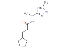 3-cyclopentyl-N-[1-(5-methyl-1H-1,2,4-triazol-3-yl)ethyl]propanamide