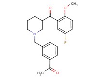 1-(3-{[3-(5-fluoro-2-methoxybenzoyl)-1-piperidinyl]methyl}phenyl)ethanone