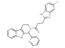 2-[3-(5-fluoro-1H-benzimidazol-2-yl)propanoyl]-1-(2-pyridinyl)-2,3,4,9-tetrahydro-1H-beta-carboline