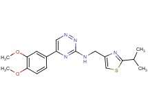 5-(3,4-dimethoxyphenyl)-N-[(2-isopropyl-1,3-thiazol-4-yl)methyl]-1,2,4-triazin-3-amine