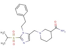 1-{[2-(isopropylsulfonyl)-1-(2-phenylethyl)-1H-imidazol-5-yl]methyl}-3-piperidinecarboxamide