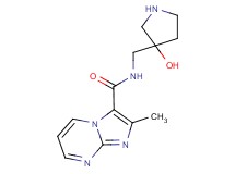 N-[(3-hydroxy-3-pyrrolidinyl)methyl]-2-methylimidazo[1,2-a]pyrimidine-3-carboxamide