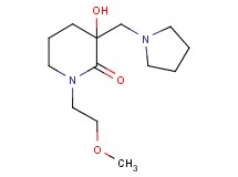 3-hydroxy-1-(2-methoxyethyl)-3-(1-pyrrolidinylmethyl)-2-piperidinone