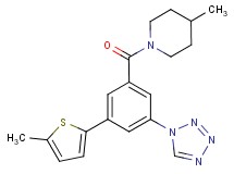 4-methyl-1-[3-(5-methyl-2-thienyl)-5-(1H-tetrazol-1-yl)benzoyl]piperidine