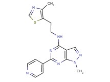 1-methyl-N-[2-(4-methyl-1,3-thiazol-5-yl)ethyl]-6-(4-pyridinyl)-1H-pyrazolo[3,4-d]pyrimidin-4-amine