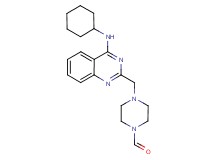 4-{[4-(cyclohexylamino)-2-quinazolinyl]methyl}-1-piperazinecarbaldehyde