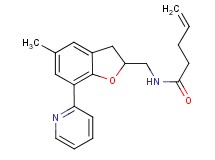 N-{[5-methyl-7-(2-pyridinyl)-2,3-dihydro-1-benzofuran-2-yl]methyl}-4-pentenamide