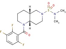 (4aR*,8aS*)-N,N-dimethyl-1-(2,3,6-trifluorobenzoyl)octahydro-1,6-naphthyridine-6(2H)-sulfonamide