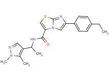 N-[1-(1,5-dimethyl-1H-pyrazol-4-yl)ethyl]-6-(4-ethylphenyl)imidazo[2,1-b][1,3]thiazole-3-carboxamide