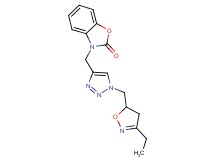 3-({1-[(3-ethyl-4,5-dihydroisoxazol-5-yl)methyl]-1H-1,2,3-triazol-4-yl}methyl)-1,3-benzoxazol-2(3H)-one
