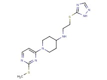 1-[2-(methylthio)pyrimidin-4-yl]-N-[2-(1H-1,2,4-triazol-5-ylthio)ethyl]piperidin-4-amine