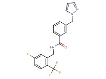 N-[5-fluoro-2-(trifluoromethyl)benzyl]-3-(1H-pyrazol-1-ylmethyl)benzamide