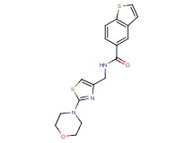 N-{[2-(4-morpholinyl)-1,3-thiazol-4-yl]methyl}-1-benzothiophene-5-carboxamide