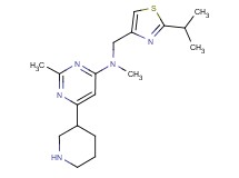 N-[(2-isopropyl-1,3-thiazol-4-yl)methyl]-N,2-dimethyl-6-piperidin-3-ylpyrimidin-4-amine