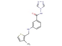3-{[(3-methyl-2-thienyl)methyl]amino}-N-4H-1,2,4-triazol-4-ylbenzamide