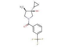 (3R*,4R*)-3-cyclopropyl-4-methyl-1-[3-(trifluoromethyl)benzoyl]-3-pyrrolidinol