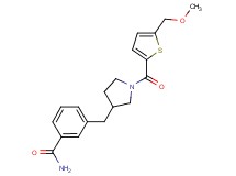 3-[(1-{[5-(methoxymethyl)-2-thienyl]carbonyl}pyrrolidin-3-yl)methyl]benzamide