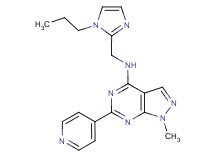 1-methyl-N-[(1-propyl-1H-imidazol-2-yl)methyl]-6-(4-pyridinyl)-1H-pyrazolo[3,4-d]pyrimidin-4-amine