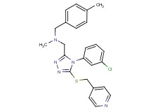 ({4-(3-chlorophenyl)-5-[(4-pyridinylmethyl)thio]-4H-1,2,4-triazol-3-yl}methyl)methyl(4-methylbenzyl)amine