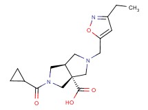 (3aR*,6aR*)-2-(cyclopropylcarbonyl)-5-[(3-ethylisoxazol-5-yl)methyl]hexahydropyrrolo[3,4-c]pyrrole-3a(1H)-carboxylic acid