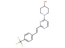 1-(2-{(E)-2-[4-(trifluoromethyl)phenyl]vinyl}pyrimidin-4-yl)piperidin-4-ol