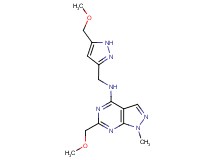 6-(methoxymethyl)-N-{[5-(methoxymethyl)-1H-pyrazol-3-yl]methyl}-1-methyl-1H-pyrazolo[3,4-d]pyrimidin-4-amine